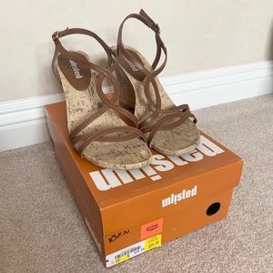 Brown wedges - 4 inch heel
